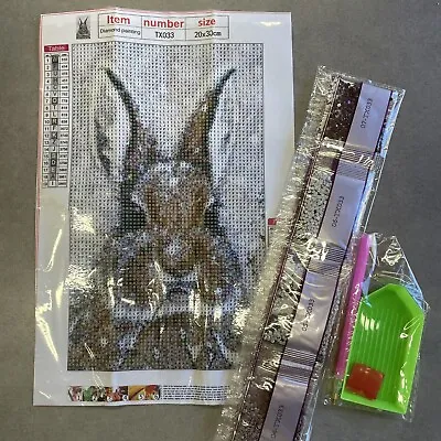 Brand New Diamond Painting Kit Diamond Art - Winter Rabbit Hare 20x30cm 42 • £3.99