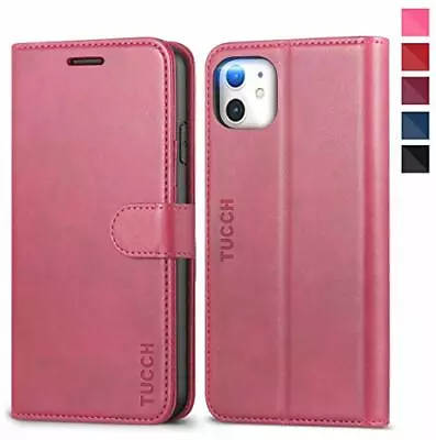 Iphone 11 Case Iphone 11 Wallet Case RFID Blocking Kickstand Cash Credit Card S • £26.45