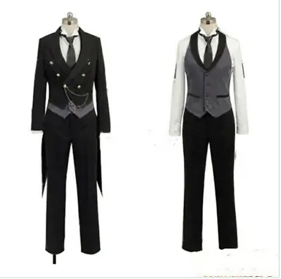 $49.98 • Buy Black Butler 2 Kuroshitsuji Sebastian Michaelis Clothing Uniform Cosplay Costume