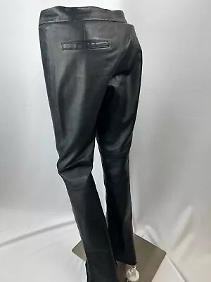 $22 • Buy Vakko Size 4 Black Lamb Leather Pants 