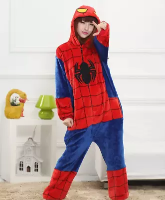 Unisex Adult Pajamas Kigurumi Cosplay Costume Animal Sleepwear Jumpsuit • £19.80