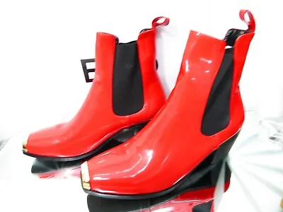 Ego - Darcy Toe Cap Western Ankle Boot In Red Patent UK 7  New • £18.99