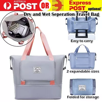 Folding Travel Handbag Bag Unisex Large Capacity Lightweight Waterproof Portable • $19.95