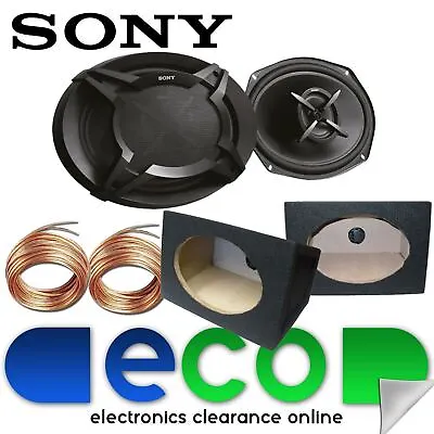 SONY XS-FB6920E 2-Way 6x9  840 Watts Car Speakers & 6x9 Black Pod Box (Pair) • £109