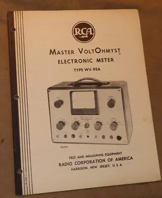 RCA Master VoltOhmyst Type WV-95A Manual Schematics Parts 16 Pages • $20