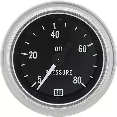 Stewart Warner 82322 Deluxe 2-1/16 Mech Oil Pressure Gauge 5-80 PSI • $73.99