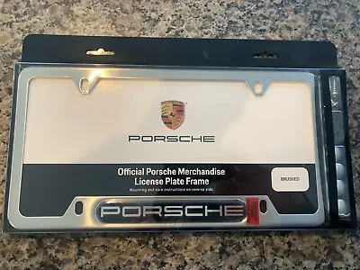 Porsche Design Brushed Stainless Steel  Porsche  License Plate Frame W/hardware • $59