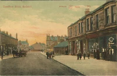 HAMILTON ROAD BELLSHILL - Lanarkshire Postcard W R & S • £9