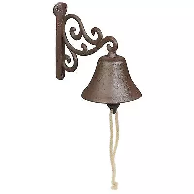 Wall Mounted Door Bell Ring Cast Iron Weatherproof Metal Antique Decoration Door • £12.39