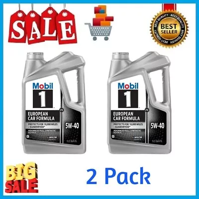 2 Pack Mobil 1 FS European Car Formula Full Synthetic Motor Oil 5W-40 5 Quart • $49.23