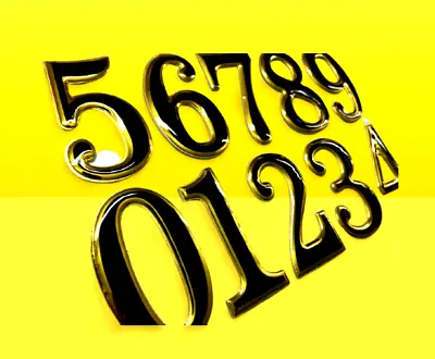 Self Adhesive Door Numbers Chrome Finish 2  Number Letter House Apartment UK  • £1.55