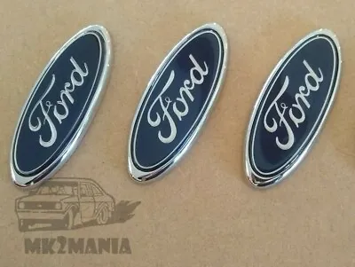 New Oval Ford Escort Mk2 Badge Cortina Fiesta Transit Capri 115mm X 45mm Rs Blue • $16.93