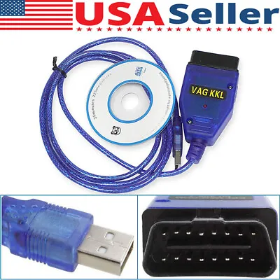 $12.15 • Buy AUB Cable For VAG-COM VCDS Scanner Tool OBD2 II KKL CH340 409.1 VW Car Test Line