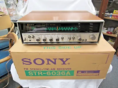 Vintage Sony STR-6036A FM Stereo FM-SM Solid State Receiver & Original Box Works • $179.99
