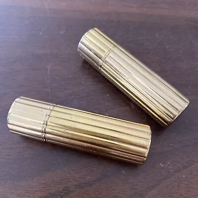 2 Vintage Estee Lauder Gold Tone Lipstick Tube Product Expired Caffe Latte • $15.85