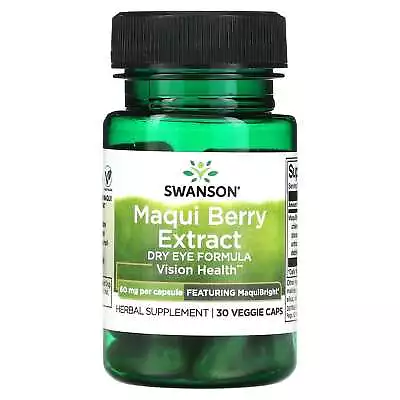 2 X Swanson Maqui Berry Extract 60 Mg 30 Veggie Caps • $80.82