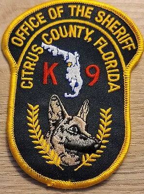 Vintage Florida Citrus Co. Office Of The Sheriff Police K-9 Patch • $8.88