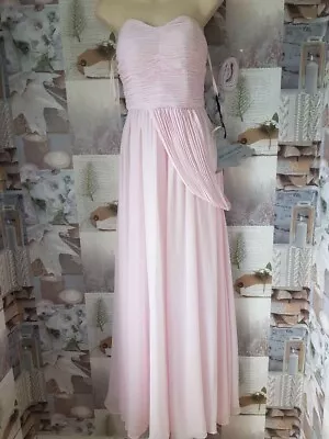 Ted Baker Finella Baby Pink One Shoulder Maxi Bridesmaid Prom Dress Size 0 UK 6 • £39.99