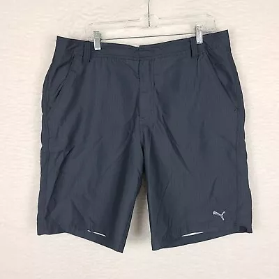 Puma Shorts Mens 36 Dark Gray Herringbone 10  Dry Cell Performance Golf Chino • $19.99