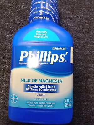 Phillips Milk Of Magnesia Saline Laxative Cramp Free Original 26 Oz • $17.55