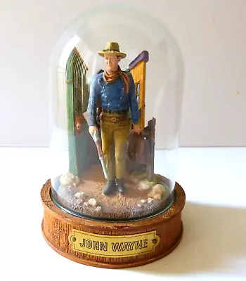 Franklin Mint John Wayne Spirit Of The West Figurine Under Domed Glass • $14.95