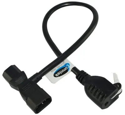 Conntek 01120-007 IEC C14 To C13 & 5-15R Laptop Pigtail T-Adapter 7 Inch • $14.95