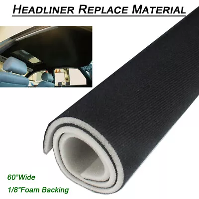 Velvet Black Headliner Fabric For SUV Dodge Durango & Grand Caravan Replacement • $89.99