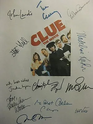 Clue Signed Movie Script X12 Madeline Kahn Tim Curry Christopher Lloyd Mull Rpnt • $19.99