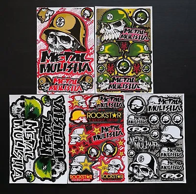 5 Metal Mulisha Sheets Stickers Motorcycle  ATV Racing Dirt Bike Helmet Decal • $10.50