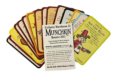 Munchkin Exclusive Warehouse 23 2013 Booster Pack Steve Jackson Games New • $29.95