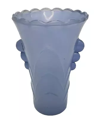 Vintage Fenton Delphite Blue Tulip Glass Vase 5 Inch • $32.99