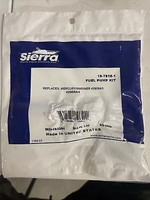 Sierra Mercury Mariner Fuel Pump Kit 18-7818-1 42909A4 42909A3 • $12.99