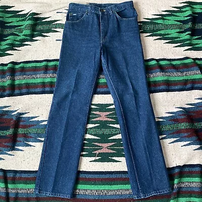 Vintage Lee Jeans Mens 32x33 Blue Medium Wash Pleated Union Stamped USA • $28