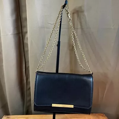 Zara Black Faux Leather Gold Chain Shoulder Bag /Clutch • $20