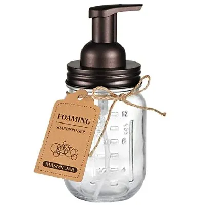 16oz Mason Jar Soap Dispenser With Lid Pump For Bathroom Kitchen Home Decor • $13.83