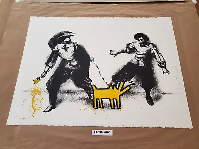 Mr. Brainwash Watch Out! Poster Print MINT S/N 2019 Yellow Only 25 • $1450