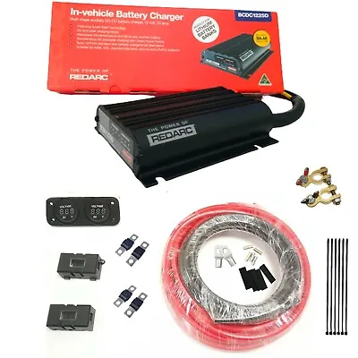 REDARC BCDC1225D Dual Battery Isolator System Kit Charger DC TO DC MPPT AGM • $609.95