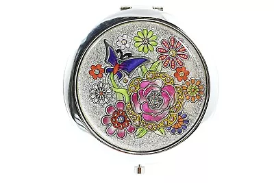 Mystic Butterfly Stained Glass Design Compact Mirror • $10.40