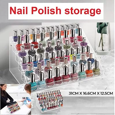 Acrylic Nail Polish Storage Varnish Organiser Holder Desk Stand Display Rack AU • $21.99