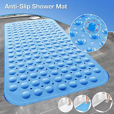 Extra Large Bath Mat Non Slip Bathtub Anti Mold Strong Suction Rubber Shower Mat • £6.99