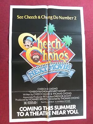 Cheech And Chong's Next Movie Folded Us One Sheet Poster Cheech Marin 1980 • £19.99