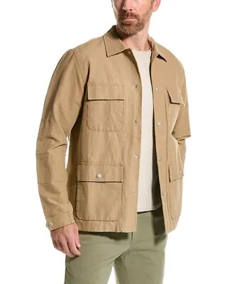 J.Mclaughlin Ford Linen-Blend Shirt Jacket Men's Brown M • $75.99