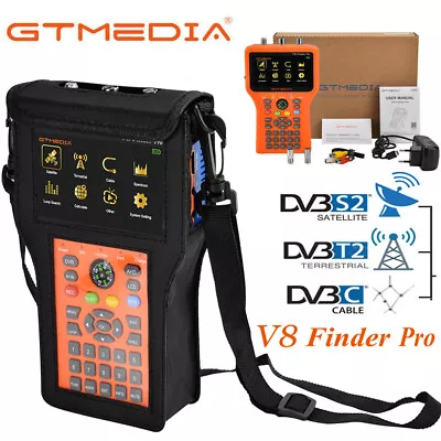 Combo Digital Satellite Signal Finder Meter DVB-S2/T2/C Sat Receiver H.265 10Bit • $119.99