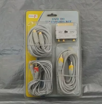 Power Plus DVD To Television Kit 5 Metre Cable Grey S-Video Adaptor Scart Sealed • £8.99