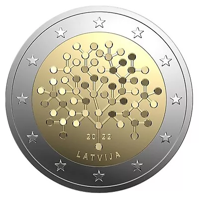 Latvia - 2 Euro Commemorative 2022 Bank Of Latvia UNC  FREE SHIPPING • $5.99