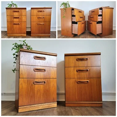 £195 • Buy Pair Retro Meredew Teak Bedside Tables/Chest Of Drawers - Mid Century G-Plan Era