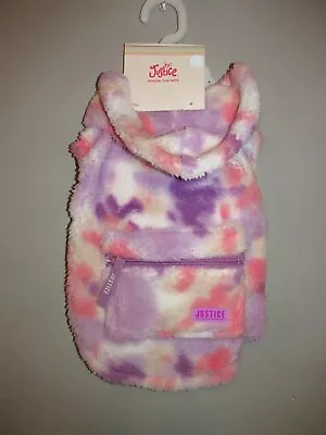 CUTE Tie Dye Sherpa Dog/Pet Hoodie W Zip Pocket (Size Small) BRAND NEW W TAGS • $8.99