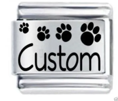£5.86 • Buy Daisy Charm Personalised Paw Burst Dog Cat Fits Italian Modular Charm Bracelets