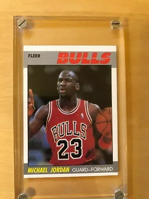 MICHAEL JORDAN BULLS 2ND YEAR CARD #59  87-88 1987 FLEER BASKETBALL NrMt + • $4000