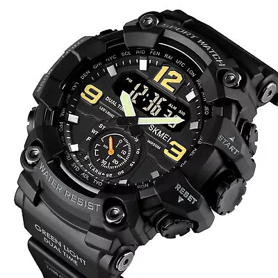 Men's Digital Sport Watch   5ATM Waterproof Sport Watch With E4I5 • $19.99